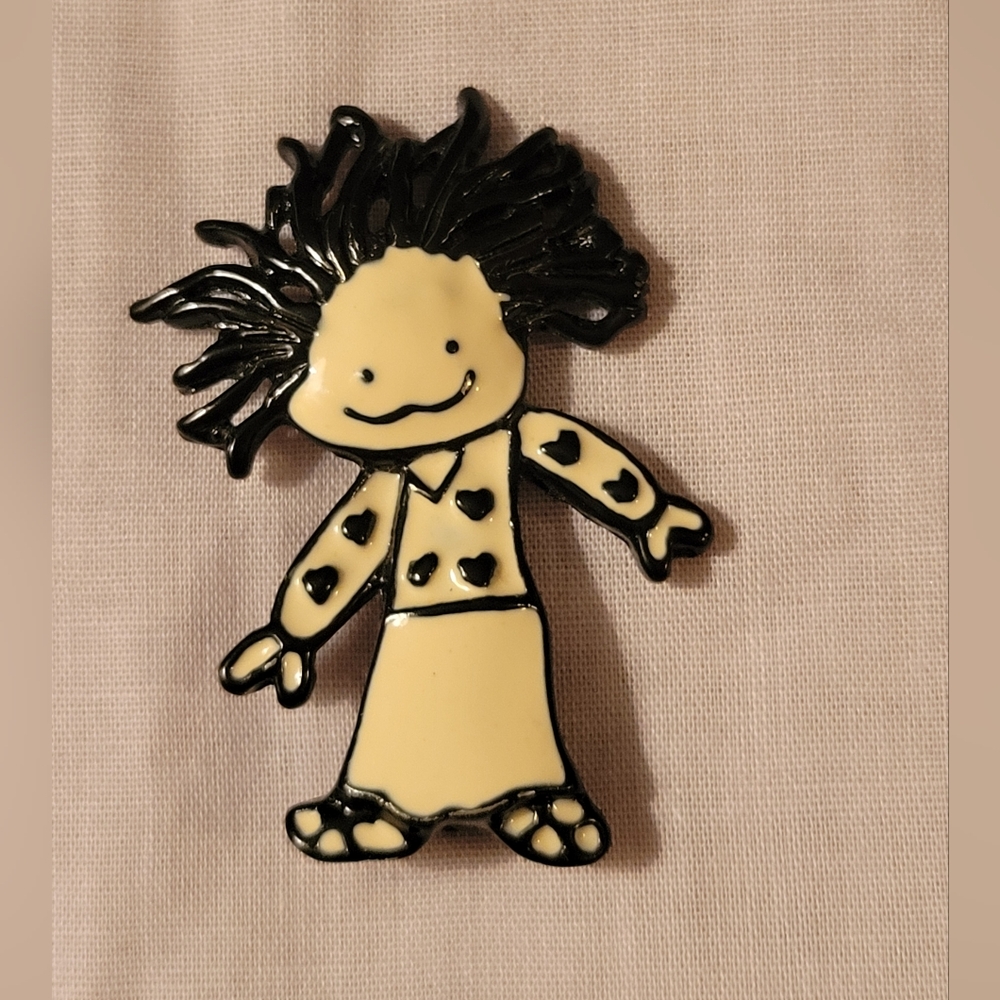 Vintage Steinmetz SFJ Wild Hair Girl Brooch